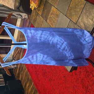 Blue Tie-Dye Women's Sleepwear Or Swimsuit Coverup